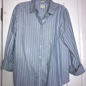 LAST CALL- JCrew Boy Fit pinstriped button down